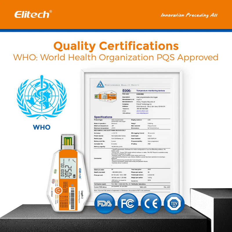 Disposable Data Logger -Elitech Loget 1 - Size: 80mm X 34mm X 14mm