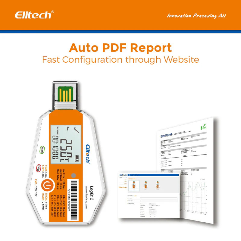 Disposable Data Logger -Elitech Loget 1 - Size: 80mm X 34mm X 14mm
