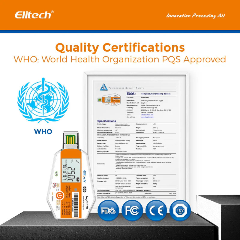 Elitech Loget 1 Th Single Use Temperature And Humidity Data Logger