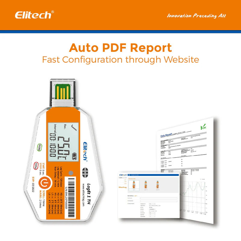 Single Use Data Logger -Elitech Loget 1 Th - Accuracy: Temperature: A 0.5a C (In The Range -20a C To +40a C)