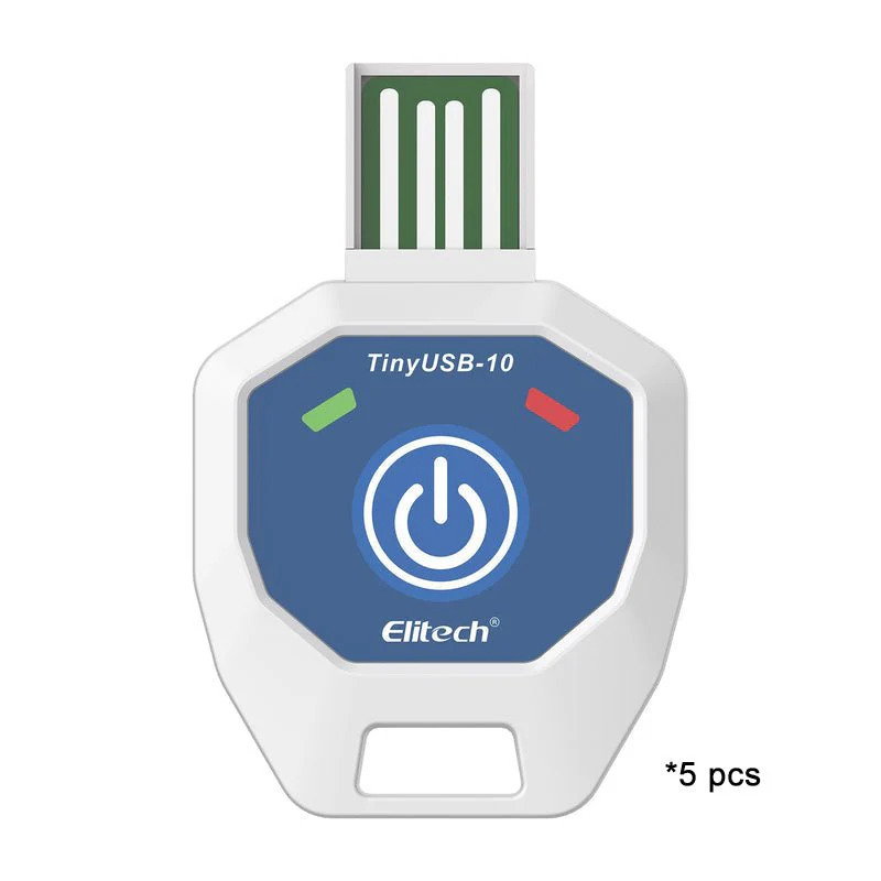 Elitech Tinyusb एकल-उपयोग तापमान रिकॉर्डर डेटा लॉगर है।