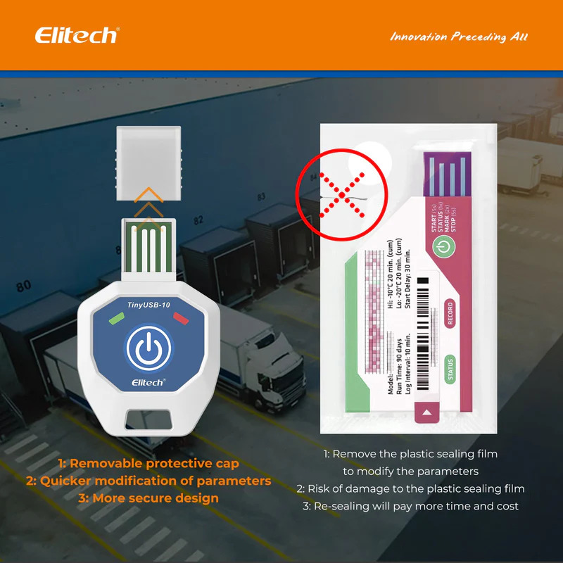 Elitech Tinyusb Single-use Temperature Recorder Data Logger, Tinyusb- - Usage: Industrial