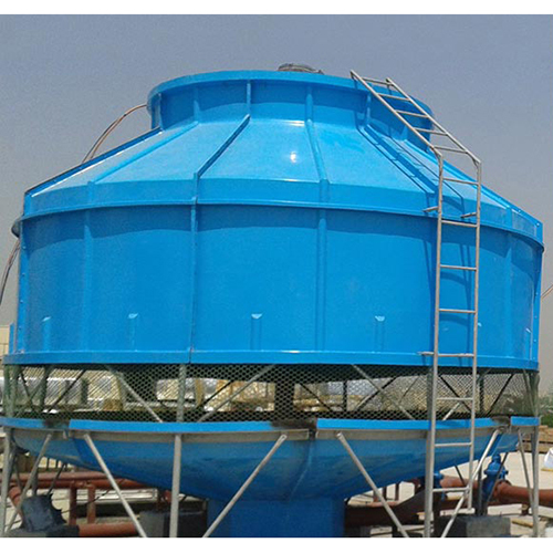 Industrial Cooling Tower - High-Quality FRP Material, 220-240 Volt, Blue Design | Excellent Industrial Cooling Solution, Electric-Powered, Warranty Included
