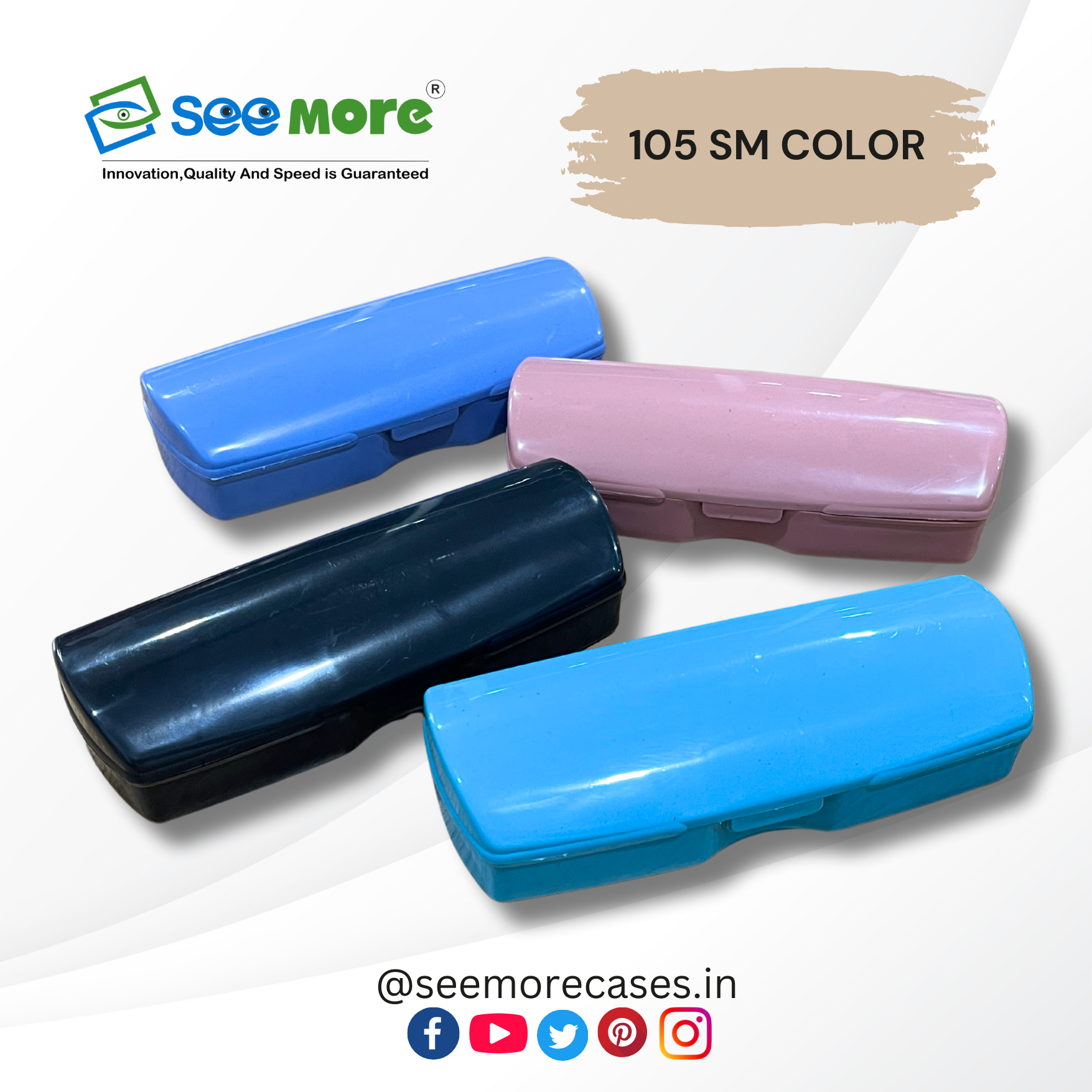 Transparent Plastic Spectacle Cases - Color: Multicolor