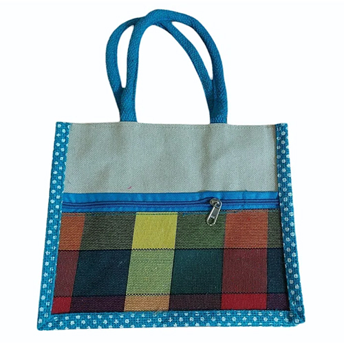 10x8 Printed Jute Handbag - High-Quality, Durable Jute | Customizable Multicolor Design for Shopping & Promotional Needs