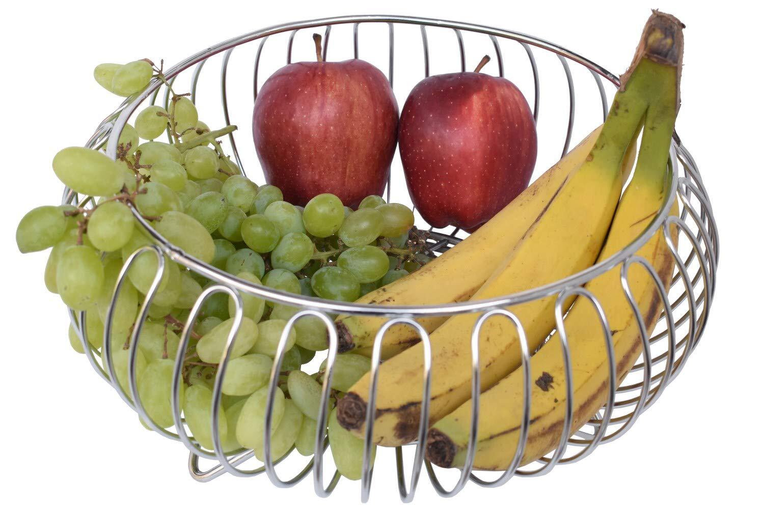 Ss Kitchen Vegetable Basket - Stainless Steel, Varied Sizes Available, Silver Color | Durable Material, High Resilience To Impacts And Heavy Loads