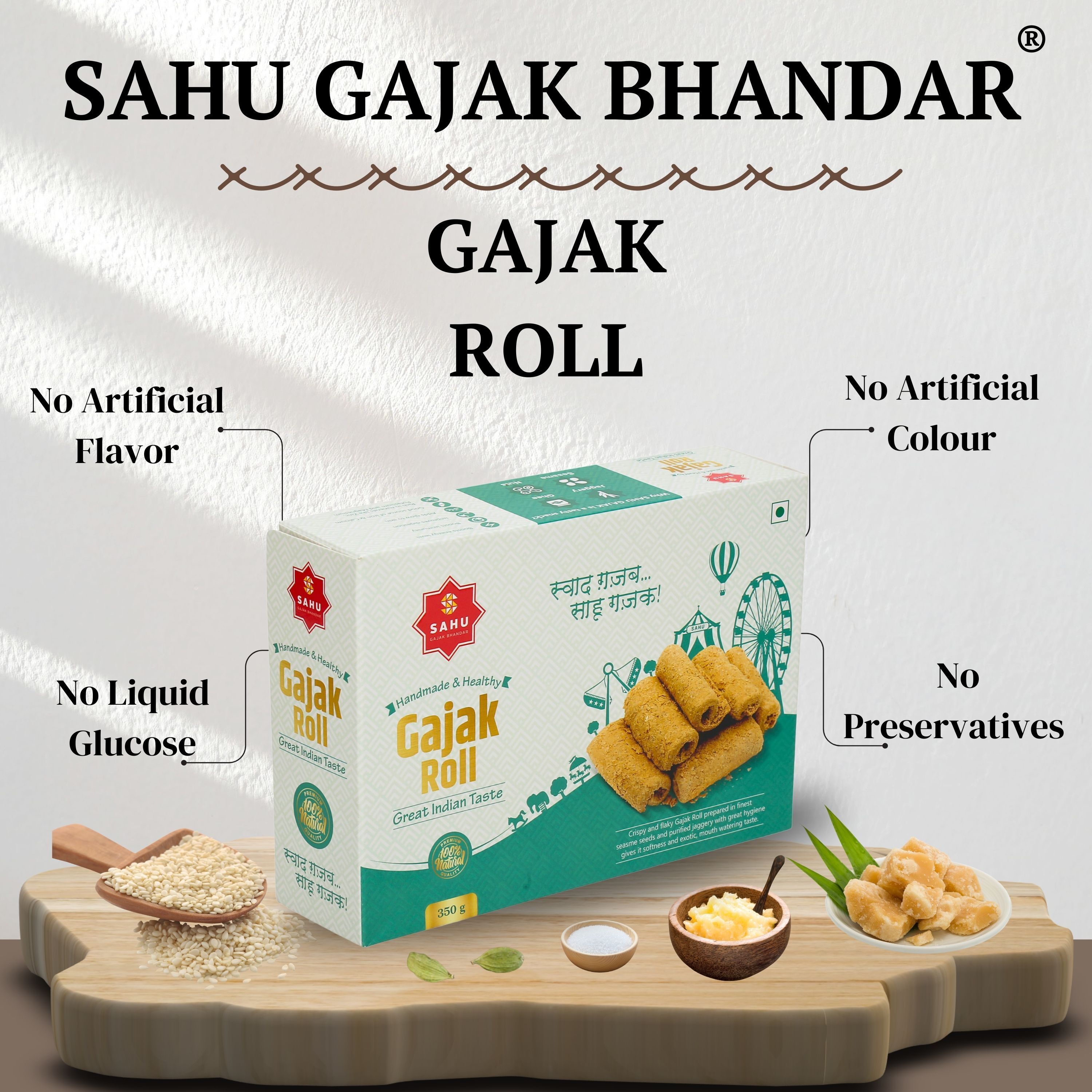 Sahu Special Gajak Roll In Premium Packing - Grade: A1