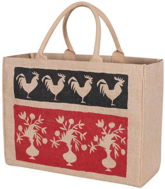 Printed Jute Bag In Multiple Color With Multiple Design