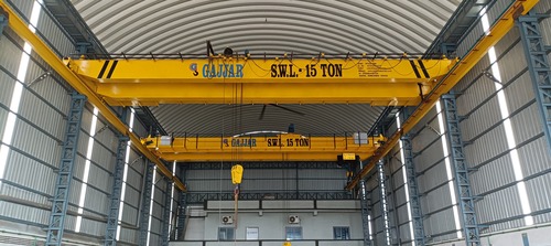 15 Ton Double Girder EOT Crane - 120 Ton Capacity, Up to 30 Meters Span, Smooth & Silent Running, High Working Life Span, Safety Cabin Operation with Master Controller