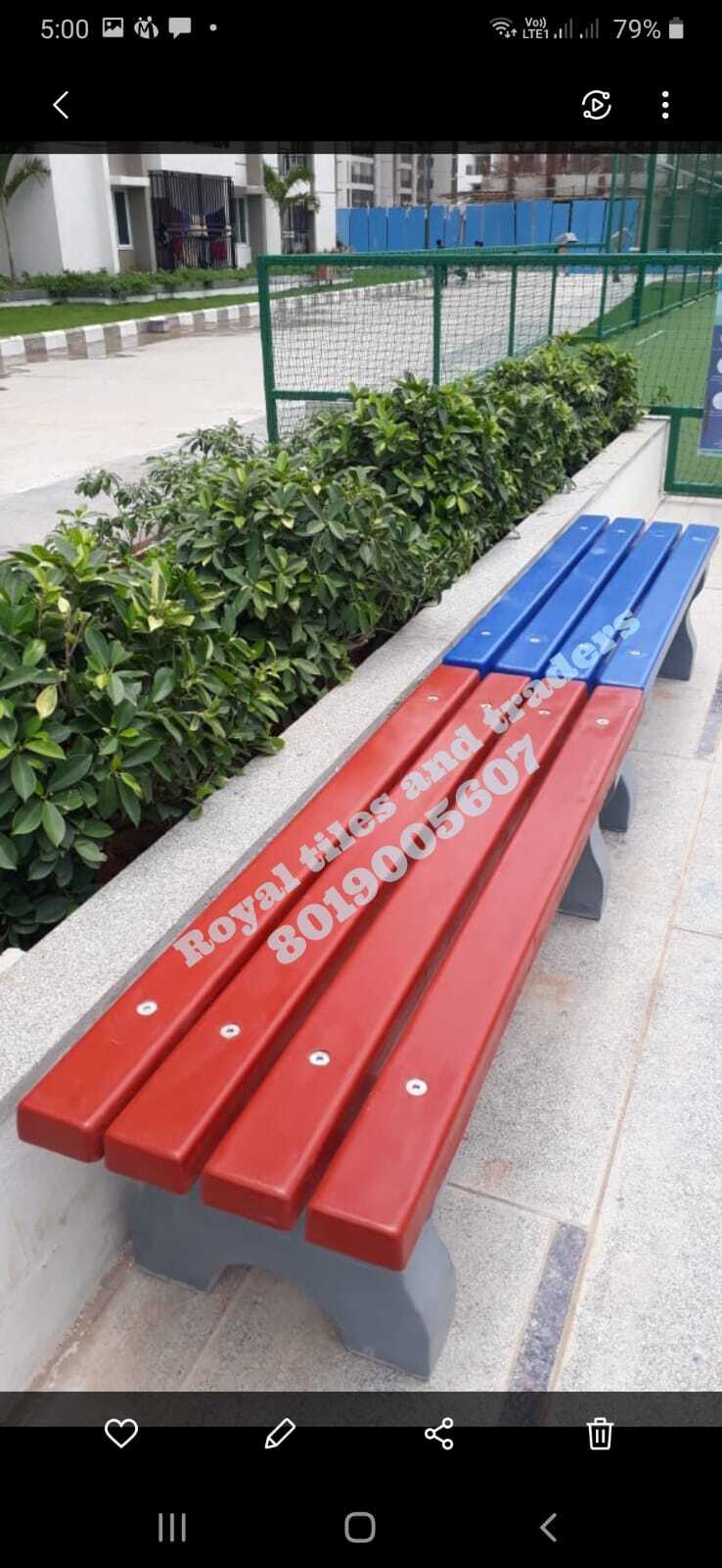 Rcc Without Backrest Wood Shade Bench - Color: Grey