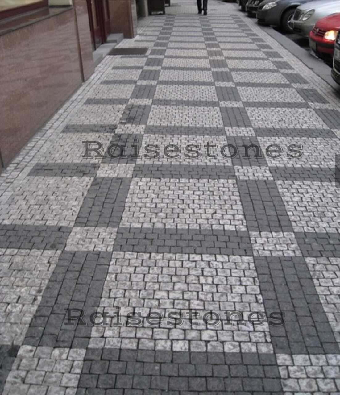 Granite Cobalt Stones Hand Cut - Shape: Rectangular Or Cobbled
