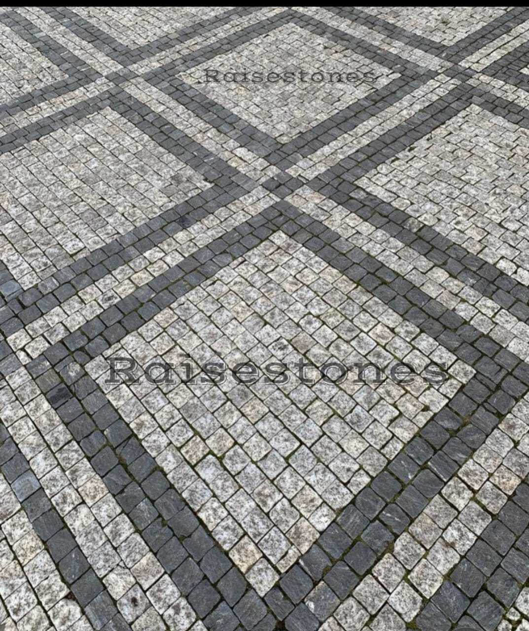 Granite Cobalt Stones Hand Cut - Shape: Rectangular Or Cobbled