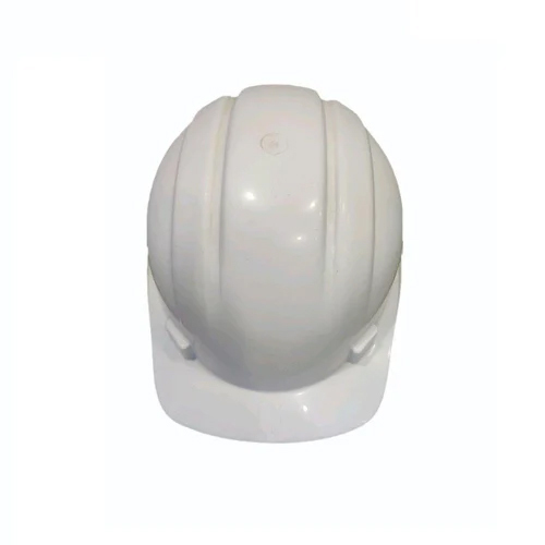 White Industrial Safety Helmet - Plastic, Open Face Design | Durable and Reliable for Industrial Use, Warranty Included