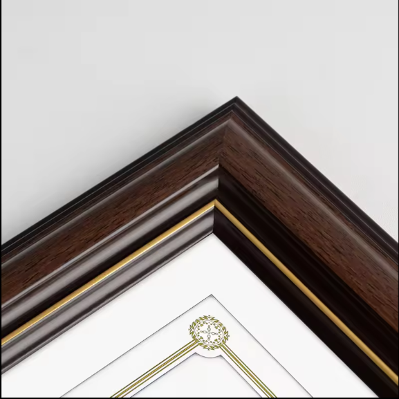 Diploma Frame - Plastic, 8x12 To 12x18 Sizes | Polished Finish, Customizable Design Options