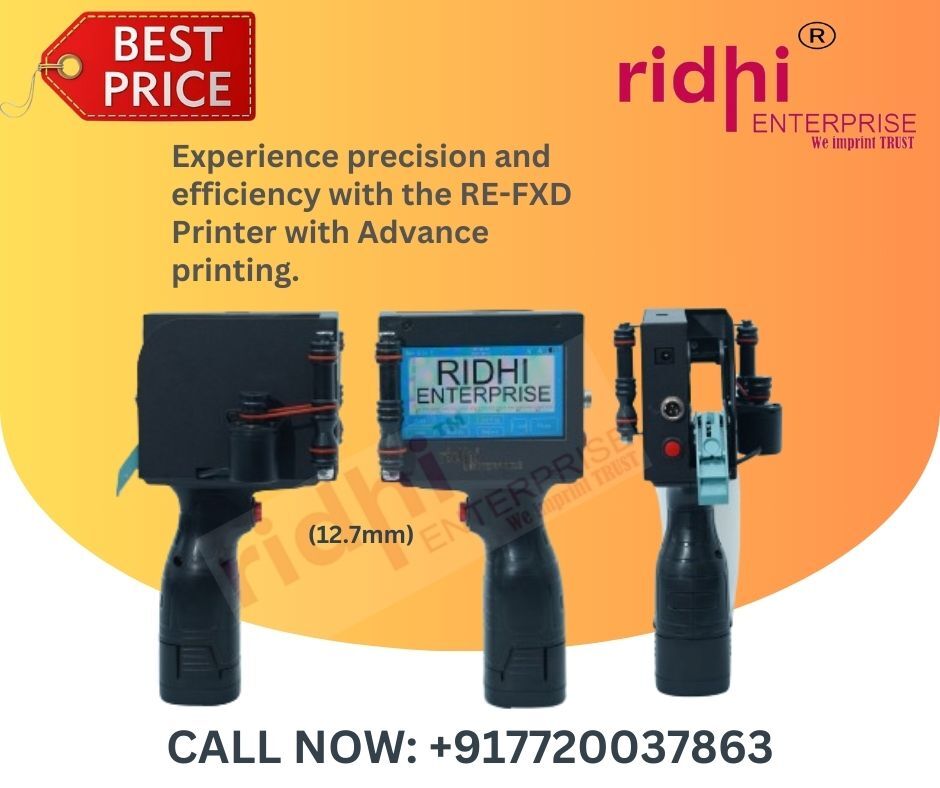 Black Ridhi Fxd 12.7mm Inkjet Printer And Coding Machine
