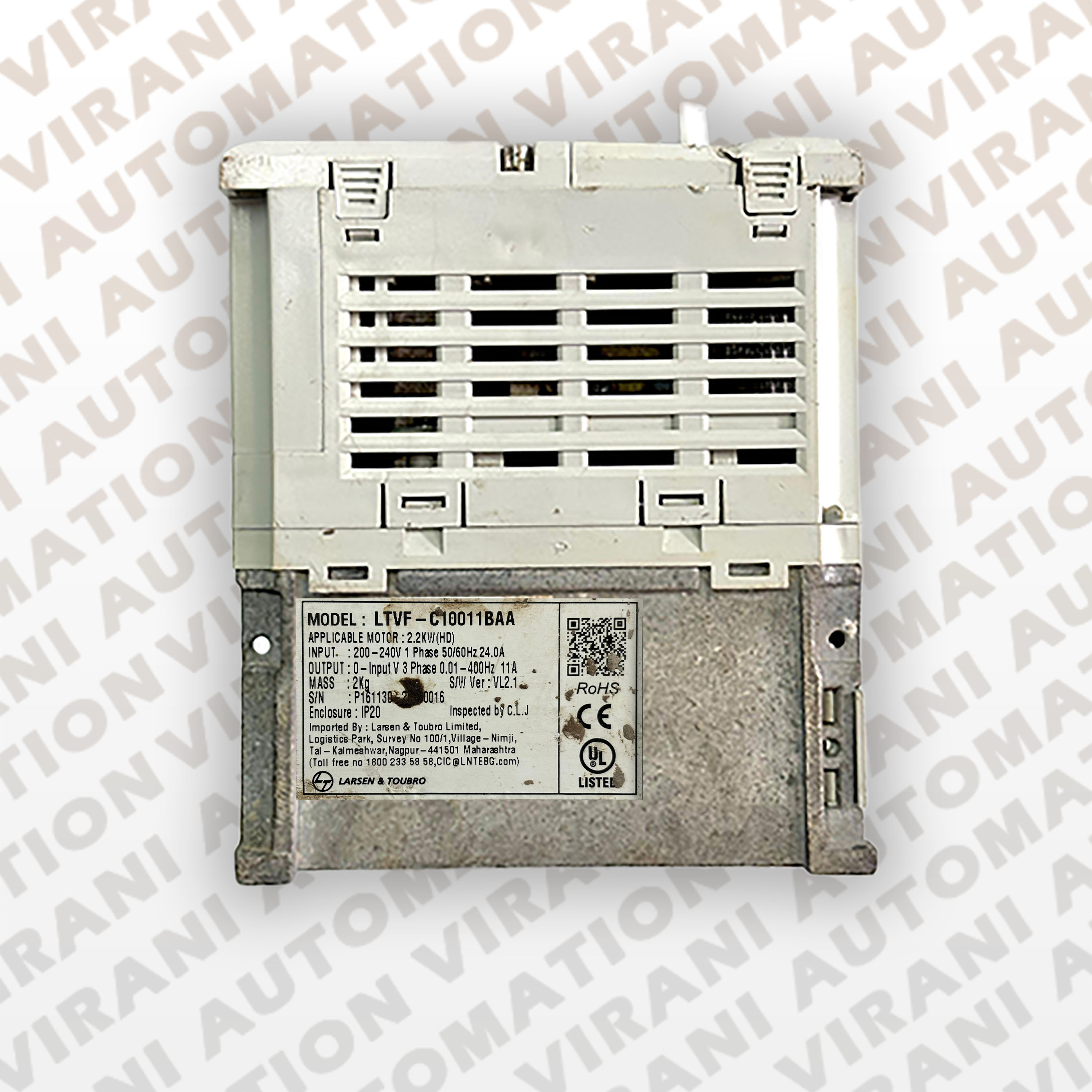 Cx2000 Ltvf-c10011baa - 2.2kw, 200-240v 1-phase, 3-phase Output 0.01-400 Kw | Color: White & Grey, Weight: 2kg, Frequency: 50/60hz