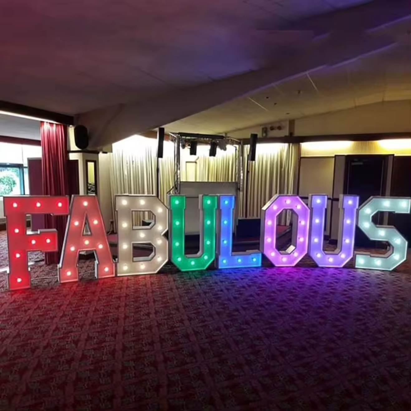 Light Up Marquee Letters - Galvanized Sheet, Custom Size & Color | Led Lighting, Decorative Sign For Weddings And Events