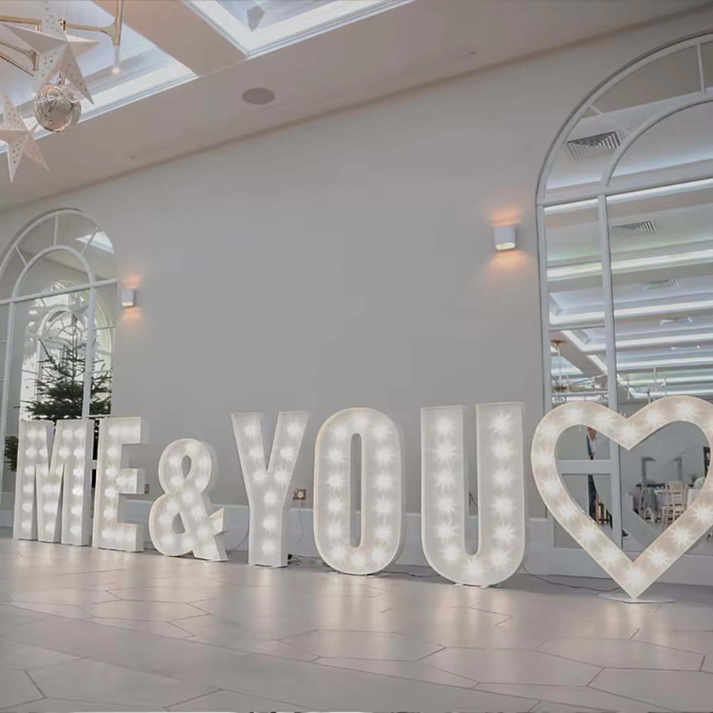 Light Up Marquee Letters - Galvanized Sheet, Custom Size & Color | Led Lighting, Decorative Sign For Weddings And Events