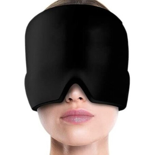 Migraine Relief Cap - Lycra Fabric, Medium Size 10x12x5 cm | Flexible Compression, Double Seams, Cold/Heat Therapy, Reusable Design