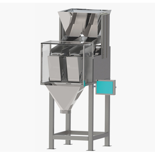 Two Head Single And Double Track Linear Weigher Machine - Material: Steel