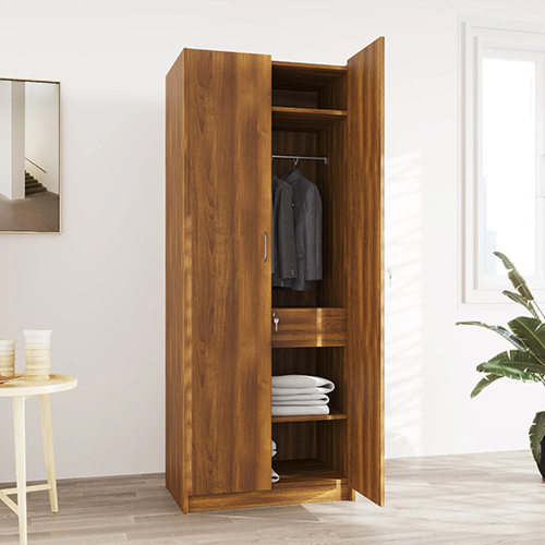 Brown Wooden Almirah - Solid Wood, Various Sizes & Colors | Modern Design, Polished Finish, Ample Storage Space