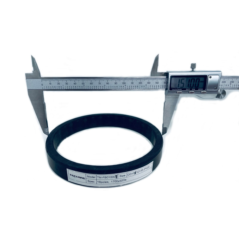 Tecomag Tm-010007 - High Performance Ferrite Ring Magnet 151x133.2x22mm | Permanent Magnet, 16 Poles, Smooth Surface