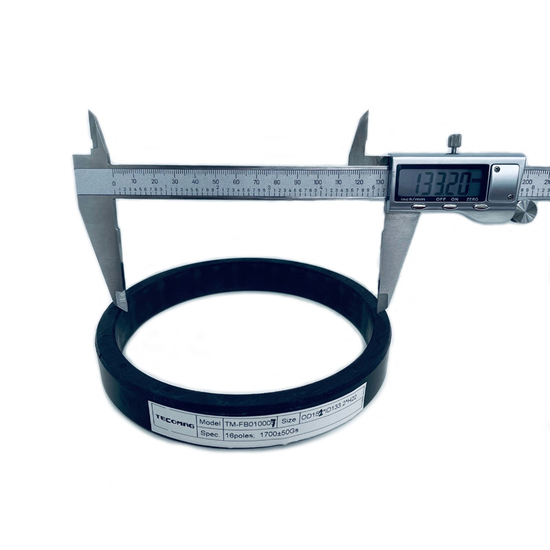 Tecomag Tm-010007 - High Performance Ferrite Ring Magnet 151x133.2x22mm | Permanent Magnet, 16 Poles, Smooth Surface