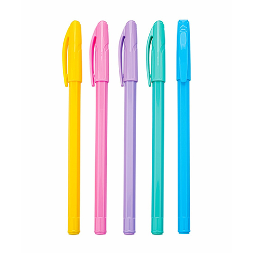 Office Ball Pen - Polypropylene Material, 0.70mm Tip Size | Available In Blue, Pink, Green, Orange, Yellow, Red, Black - Smooth Ink Flow, Novelty Design