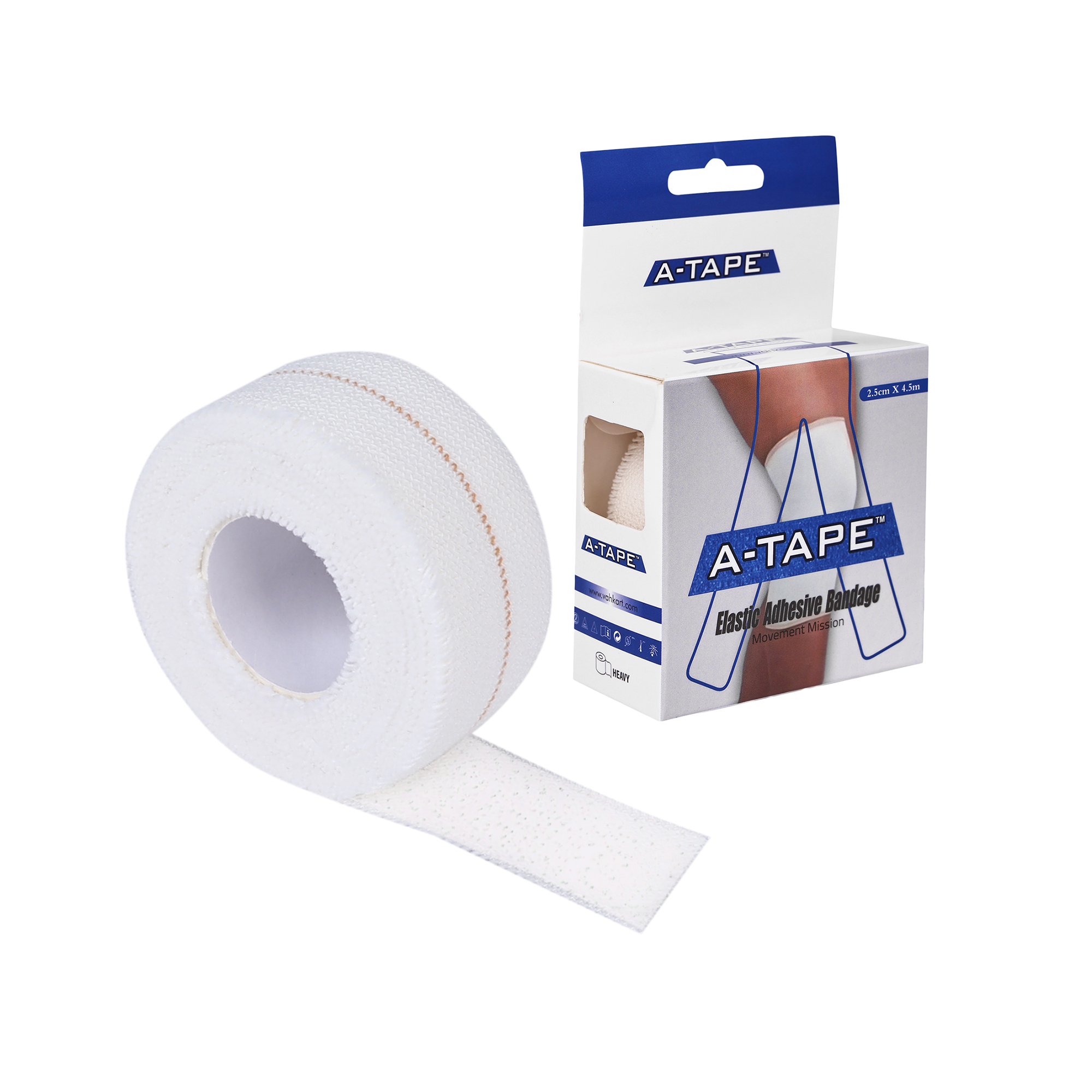 Cotton High Elastic Adhesive Bandage Roll - 7.5 X 4.5 Cm | White Color, High-quality Cotton, Strong Adhesive, Disposable, External Use
