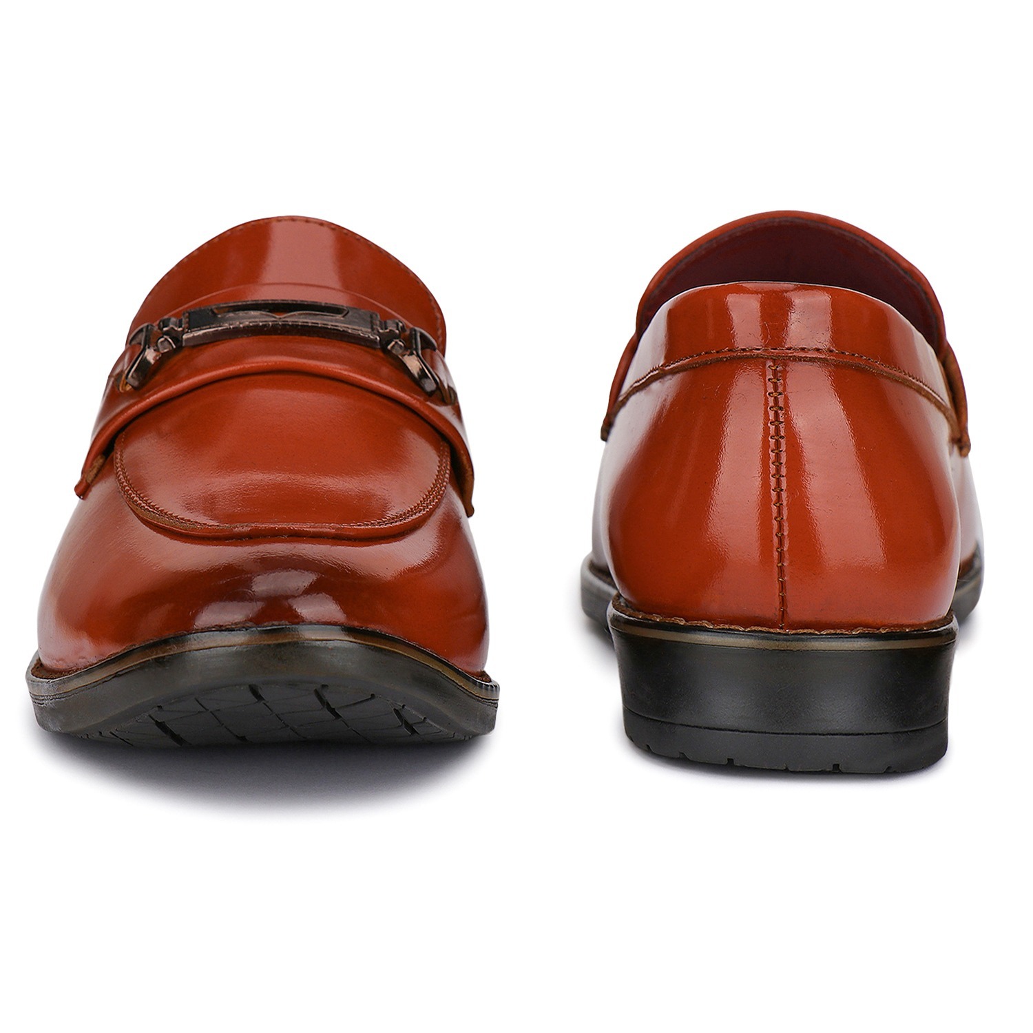 Bersache Men's Lightweight Leather Formal Shoes - Brown | Durable Tpr Sole Comfort Fit For All Events