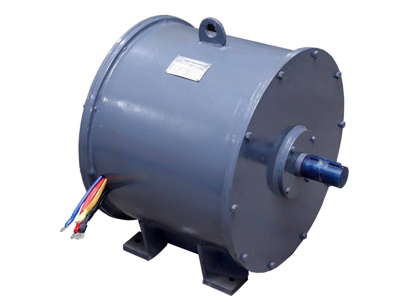 Low Rpm Generator - En8 Material, 305x370x435 Mm Dimensions, Silver Color | 3 Kw Rated Power, 415 Volt Voltage, Three-phase Output, Ip54 Protection Class, Electric Start, 24-month Warranty
