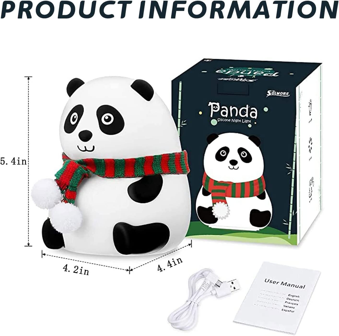 Panda Night Lamp - Color: Multicolor