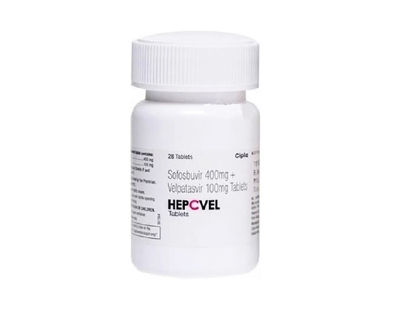 Hepcvel Tablet - Sofosbuvir (400mg) + Velpatasvir (100mg) | Antiviral Medication For Chronic Hepatitis C Virus Infection, Store Below 30â°c