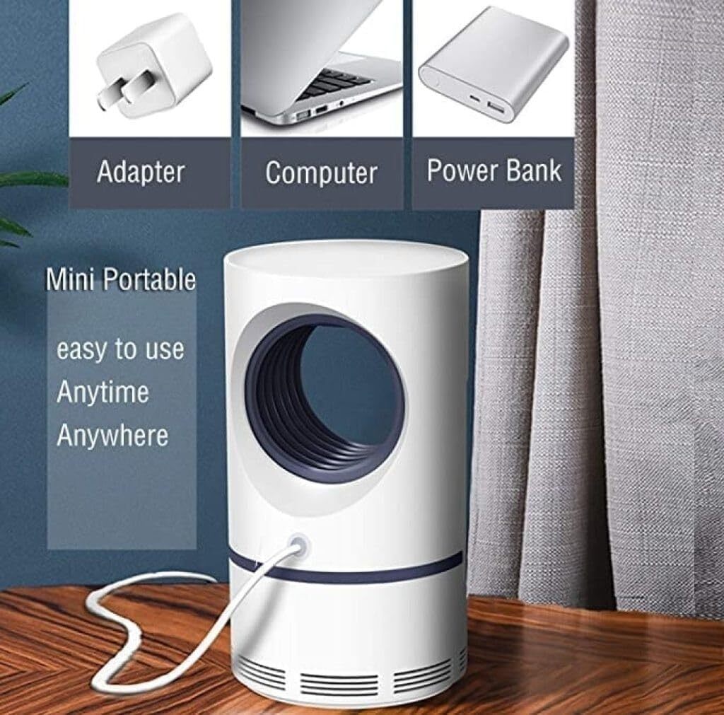 Blue Hole Mosquito Killer Lamp - Plastic 8x5x5 Cm | Usb Powered, Chemical-free, Effective Indoor And Outdoor Insect Control