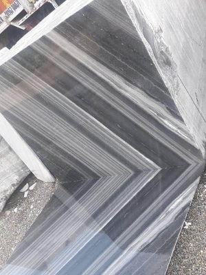 Black Marble Natural - Slabs, 14 to 15 mm Thickness | Rich Black Color, Machine-Cut Surface, Zero Water Absorption