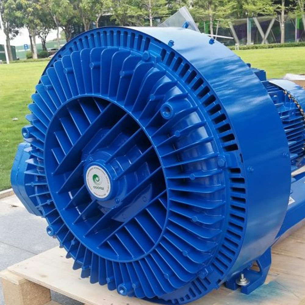 Two Stage Single Phase Ring Blower - Adc12 Aluminium Alloy, 1.5kw(2hp) , Low-noise & Oil-free With High Pressure Output