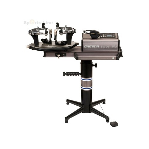 Gamma 5800 Electronic Stringing Machine - Durable Coated Build, Automatic Operation | Sleek Black Finish, Electric Power Source For Efficient Stringing