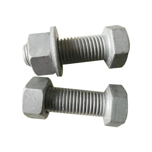 40-60 HRC Hot Dip Galvanized Bolt - Industrial-Grade Steel, 20 mm to 200 mm, Grey Color | Zinc Coating for Corrosion Resistance, High Strength