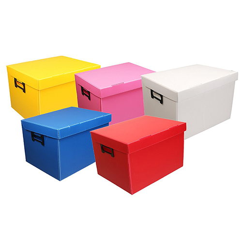PP Corrugated Colour Box - Durable PP Material, Customizable Size Options, Vibrant Multicolors, Versatile Plain Style for Industrial Applications