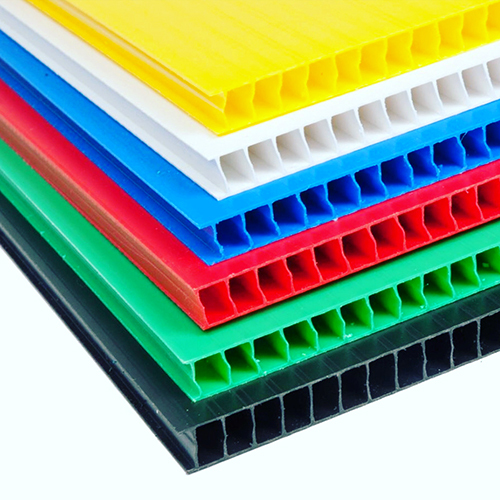 PP Corrugated Sheet - Polypropylene Material, 1300 x 2000 mm Size, Yellow Color, 5 mm Thickness | Waterproof, Lightweight, Rigid Hardness, Multi-Purpose Use