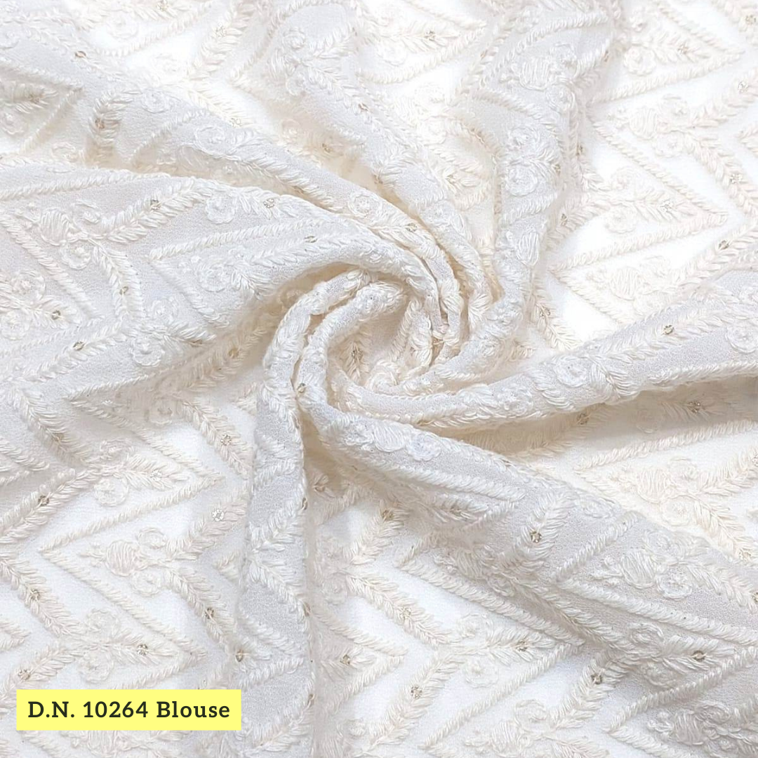 Lucknowi Chikankari Based Embroidered Lehenga Set Fabric - Attributes: Comfortable & Soft