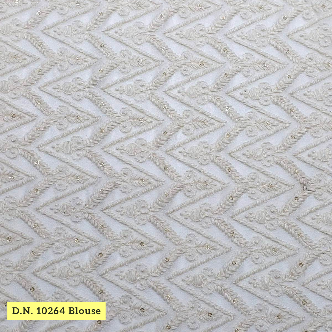 Lucknowi Chikankari Based Embroidered Lehenga Set Fabric - Attributes: Comfortable & Soft