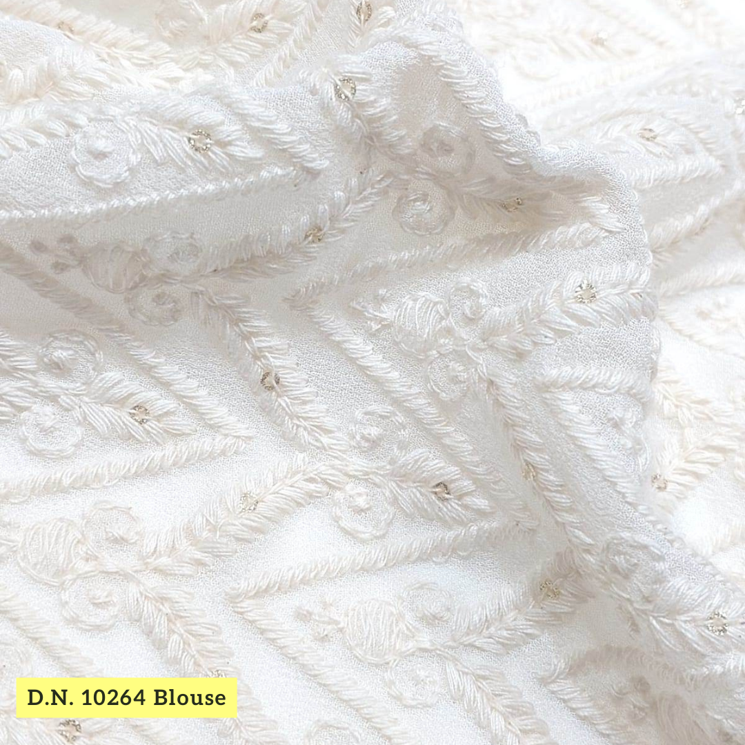 Lucknowi Chikankari Based Embroidered Lehenga Set Fabric - Attributes: Comfortable & Soft