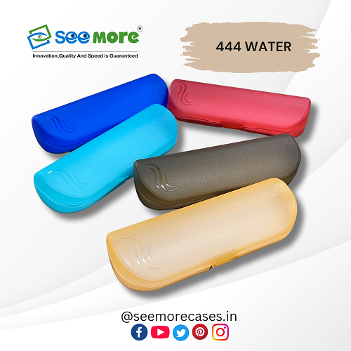 Hard Eyeglass Case - Polypropylene | Size: 168x59x40 Mm, Color: Black, Design: Plain, Use: Opticals, Sealing: Button Closure, Surface: Smooth