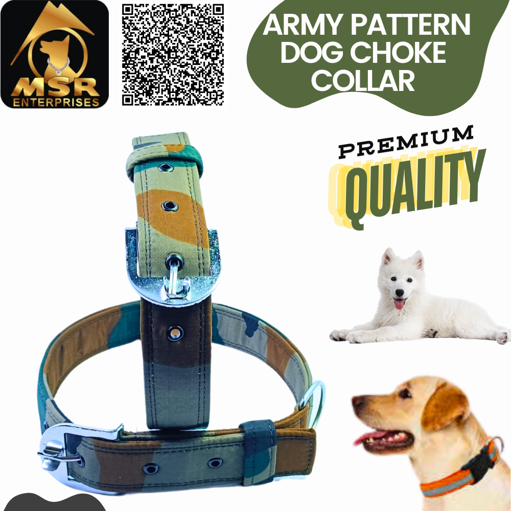 Army Pattern Dog Collar - Pp/nylon, 1.5 Inch | Durable Materials, Adjustable Fit, Easy To Clean, Stylish Military-inspired Design
