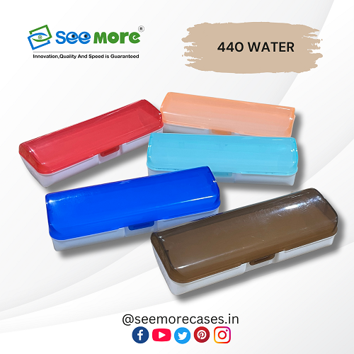 Specs Farme Case - Polypropylene | 155 X 58 X 39 Mm, Trendy Design, Blue, Red, Brown Colors, Antistatic, Biodegradable, Moisture Proof, Button Closure