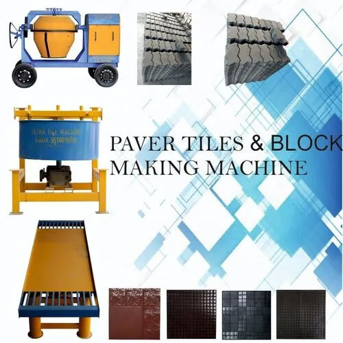 Paver Blocks Making Machine - Color: Yellow And Blue