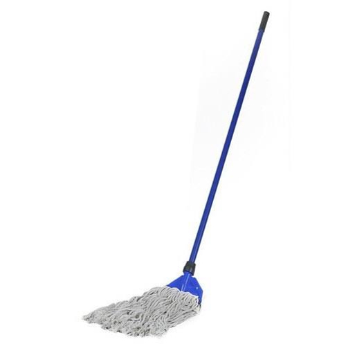Large 9 Inch Blue Microfiber Wet Mop With Adjustable Stainless Steel