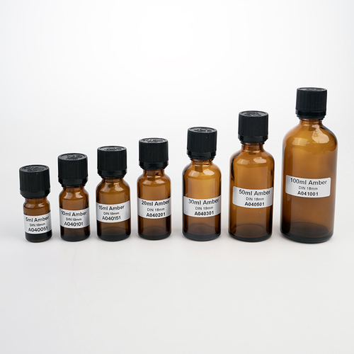 5ml 10ml 15ml 20ml 30ml 50ml 100ml Amber Essential Oil Glass Bottles With Tamper Evident Plastic Cap