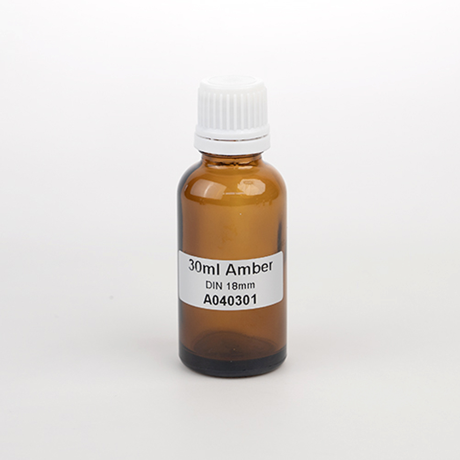 5ml 10ml 15ml 20ml 30ml 50ml Glass Amber Essential Oil Bottle With White Screw Cap - Round Shape, Leakproof, Uv Protection, Elegant Design, Versatile Use